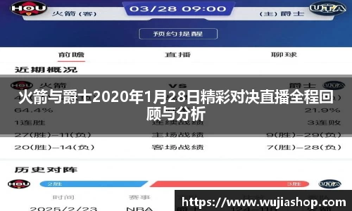 火箭与爵士2020年1月28日精彩对决直播全程回顾与分析